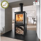 Ecosy+ Hampton 5 Double Sided TALL - Defra Approved - Eco Design Approved - Wood Burning Stove 